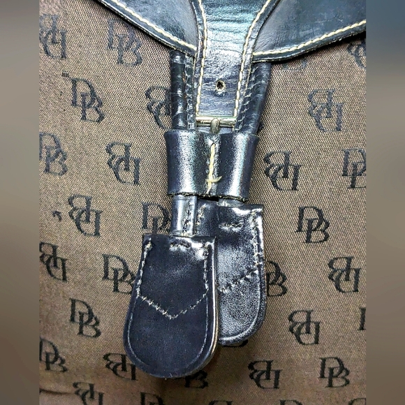 Dooney & Bourke DB Signature Canvas and Leather Backpack - Picture 11 of 15